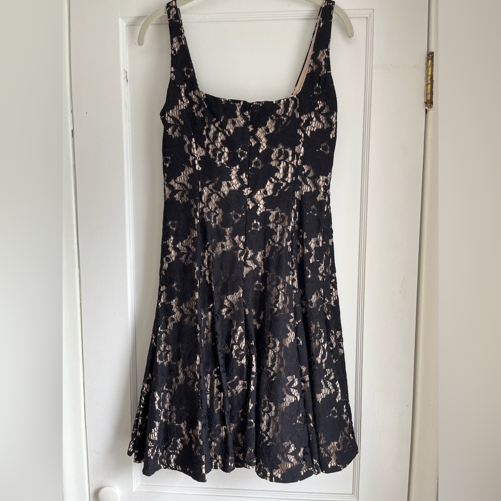 Beautiful dress with floral lace overlay